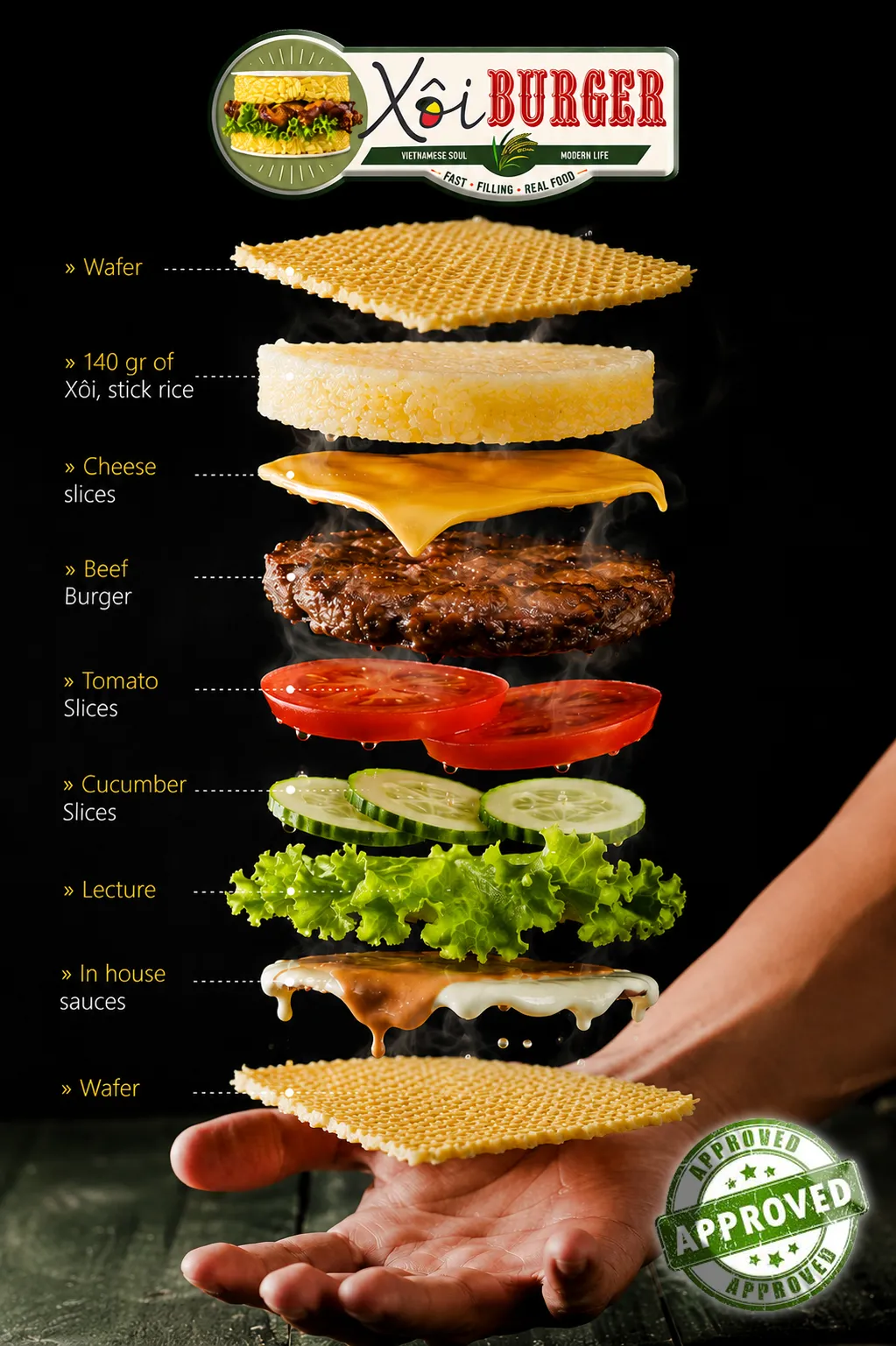 Xoi Burger Layers